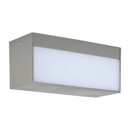 12W LED wandlamp met up/down licht - IP65 buiten, grijs, 230x100x90mm, incl. lichtbron