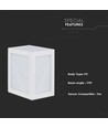 12W LED vägglampa - IP65 utomhus, vit, 4000K, inkl. ljuskälla