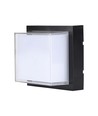 Applique murale LED 12W - 3000K, Noir, Carré