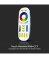 Touch fjernkontroll til RGB+CCT LED strips - 4 soner, hvit, touch kontroll