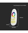 Télécommande tactile sans fil RGB+W - 4 zones, 2.4GHz, blanc, pour rubans LED RGB+W
