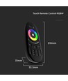Télécommande tactile pour RGB+W - Noir, 4 zones, 2.4GHz, à piles