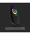 Télécommande tactile pour RGB+W - Noir, 4 zones, 2.4GHz, à piles