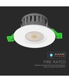 5W/8W LED inbouwspot, fire-rated - 830lm, IP65, dimbaar, CCT, 60 graden, wit/zwart/chroom finish