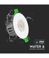 Spot encastrable LED 5W/8W, fire-rated - 830lm, IP65, dimmable, CCT, 60 degrés, finition blanc/noir/chrome