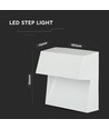 3W LED væglampe til trapper - IP65, hvid, 15,4x15,1 cm, indbygningsspot til trin