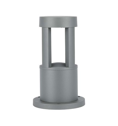 10W LED vegglampe - 3000K, grå, 25cm