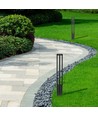 Borne LED 10W / luminaire de jardin, 80cm, IP65 - 1000lm, noir, blanc froid, extérieur