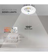 40W Ø22,1cm LED inbouwpanel - 120lm/W, COB, koud wit, Gat: Ø20,7 cm, Afmeting: Ø22,1 cm