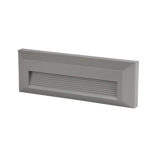 Lumière d'escalier 3W - LED, 4000K, boîtier gris, rectangulaire