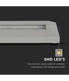 Lumière d'escalier 3W - LED, 4000K, boîtier gris, rectangulaire