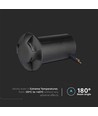 Spot encastrable de sol LED 1W - 6400K, noir, 12V