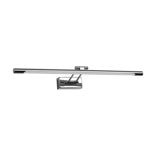 Applique tableau/miroir 64cm 12W LED - Chrome, 3000K, orientable, source incluse
