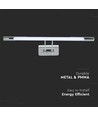 8W LED bilde-/speillampe, krom - 50cm, vippbar, 3000K/4000K, inkl. lyskilde
