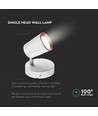 6W LED væglampe - 4000K, hvid