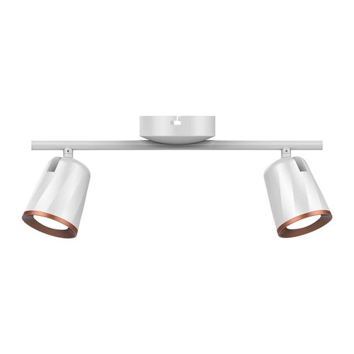 12W LED vägglampa med dubbelt huvud - 4000K, vit, justerbar, 960lm, inomhus