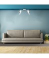12W LED væglampe med dobbelt hoved - 4000K, hvid, justerbar, 960lm, indendørs