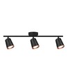 18W sort LED væglampe - 3000K, 3 hoveder