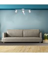 18W LED væglampe - 4000K, hvid, 3 hoveder