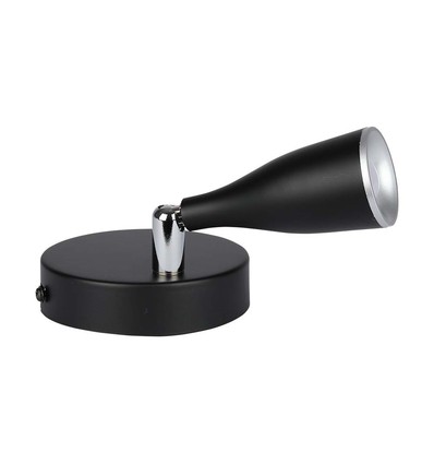 4,5W LED væglampe - 420lm, IP20, sort finish, inkl. lyskilde