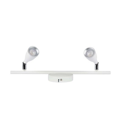 9W dobbelt LED væglampe - 3000K, hvid