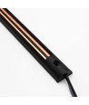 Rail PicoTrack 100 cm - 24V, magnétique, noir, pour vitrines en verre / éclairage de fenêtres