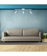 13,5W LED væglampe - 1260lm, 4000K, hvid, 3-hovedet design, inkl. lyskilde