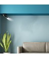 4,5W LED væglampe med afbryder - 420lm, IP20 indendørs, sort, varm hvid, inkl. lyskilde
