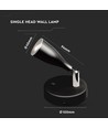 4,5W LED væglampe med afbryder - 420lm, IP20 indendørs, sort, varm hvid, inkl. lyskilde