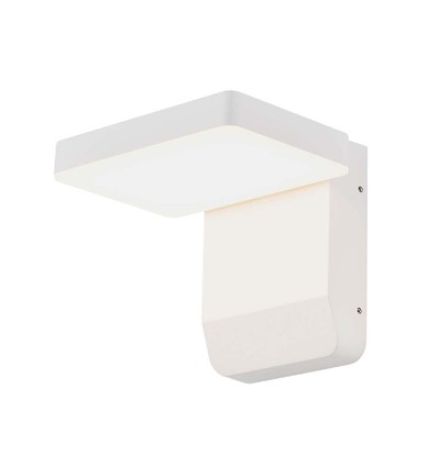 17W kvadratisk LED vegglampe - IP65, hvit, 150lm/W, aluminium, inkl. lyskilde
