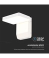 17W kvadratisk LED væglampe - IP65, hvid, 150lm/W, aluminium, inkl. lyskilde