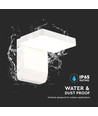 17W kvadratisk LED væglampe - IP65, hvid, 150lm/W, aluminium, inkl. lyskilde