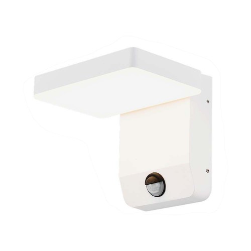 17W hvid kvadratisk væglampe med sensor - 2580lm, IP65, 4000K, PIR sensor