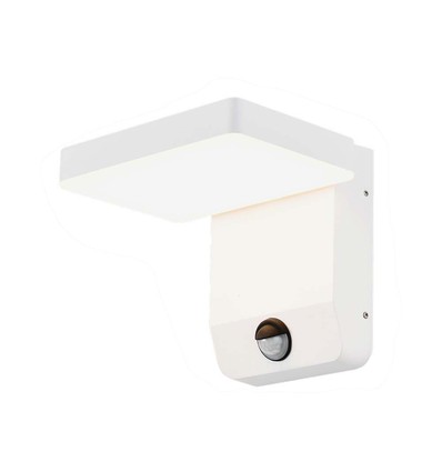 17W witte vierkante wandlamp met sensor - 2580lm, IP65, 4000K, PIR sensor