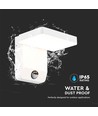 Applique murale carrée blanche 17W avec détecteur - 2580lm, IP65, 4000K, détecteur PIR
