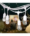 Guirlande lumineuse V-Tac blanche pour 15 ampoules E27, 15 mètres, IP65, 230V, sans source lumineuse