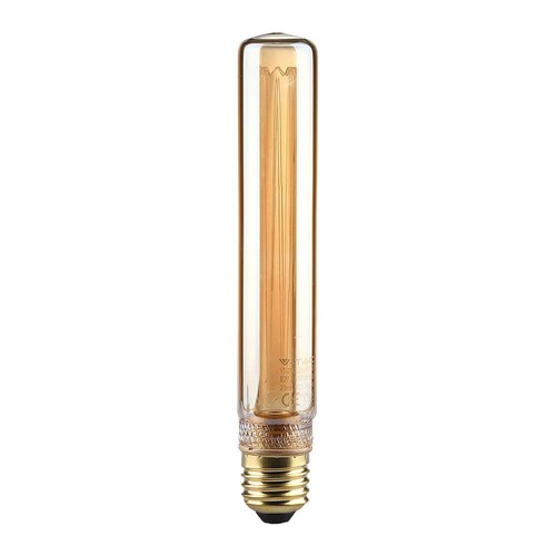 E27 2W T30 LED art filament pære - 1800K, amber glas, vintage effekt, laser gravering