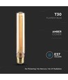 E27 2W T30 LED art filament lamp - 1800K, amber glas, vintage effect, lasergravure