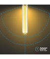 E27 2W T30 LED art filament pære - 1800K, amber glass, vintage effekt, lasergravering