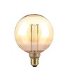 E27 4W G125 Art Filament LED lamp - Amber glas, 1800K, lasergravures, warm wit filament