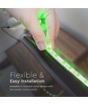 5m 3,2W/m spatwaterdichte LED strip - Groen licht, IP65