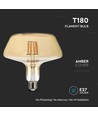 E27 8W LED filament pære - Amber glass, 620lm, 2200K, 300° lysspredning