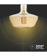 E27 8W LED filament lamp - Amber glas, 620lm, 2200K, 300° stralingshoek