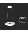 Suspension design 60cm 36W CCT dimmable - Ronde, 3900lm, télécommande incl., garantie 3 ans