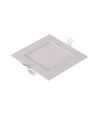 Dalle LED encastrable carrée 6W - 490lm, 6400K, Coupe: 11cm, Dim: 12x12cm, driver incl.