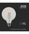 E27 12W G125 LED filament pære - 1521lm, klart glas, 4000K
