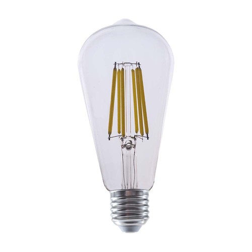 Ampoule LED filament E27 4W - ST64, 840lm, verre clair, 3000K, blanc chaud