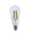 Ampoule LED filament E27 4W - ST64, 840lm, verre clair, 3000K, blanc chaud