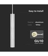 1xGU10 Hangende Pendellamp Wit 60x500mm