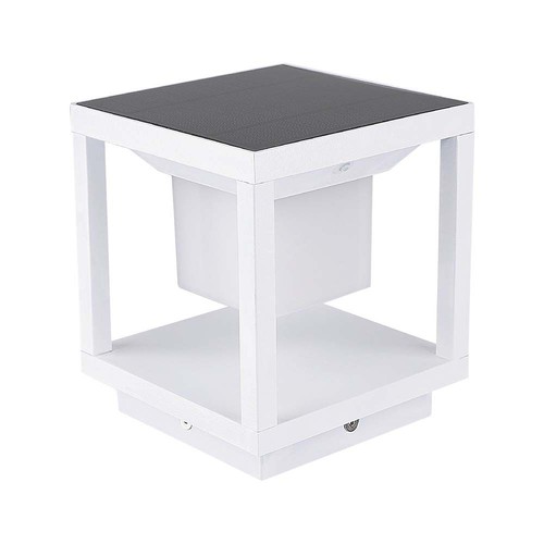 Borne solaire LED 2W Solara avec détecteur - IP65, 3000K, blanc, garantie 3 ans